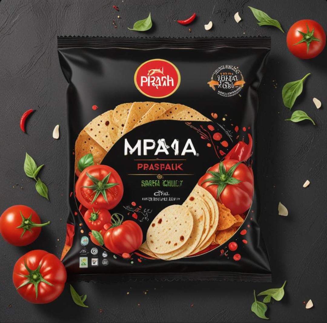 Golden crispy papad ready to eat